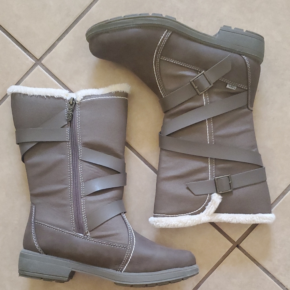 Totes Faux Fur Lined Diedre Brown Waterproof Boots Size 10M
